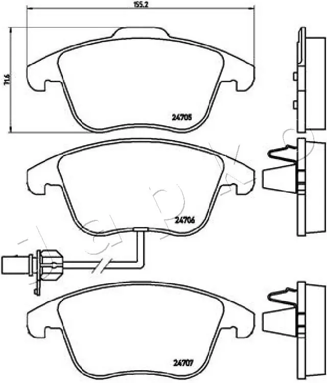 Brake Pad Set, disc brake 500915
