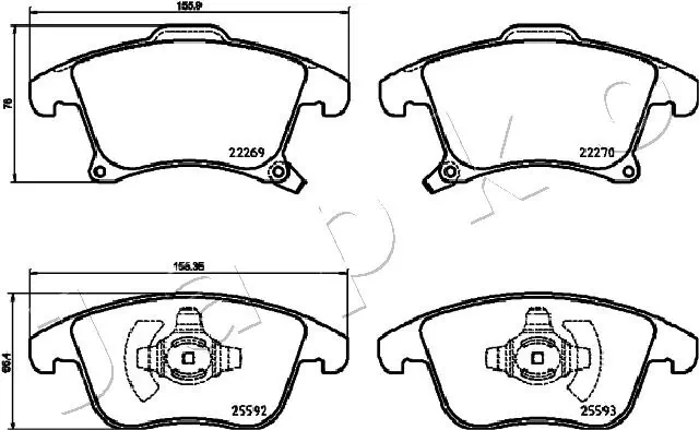 Brake Pad Set, disc brake 500311