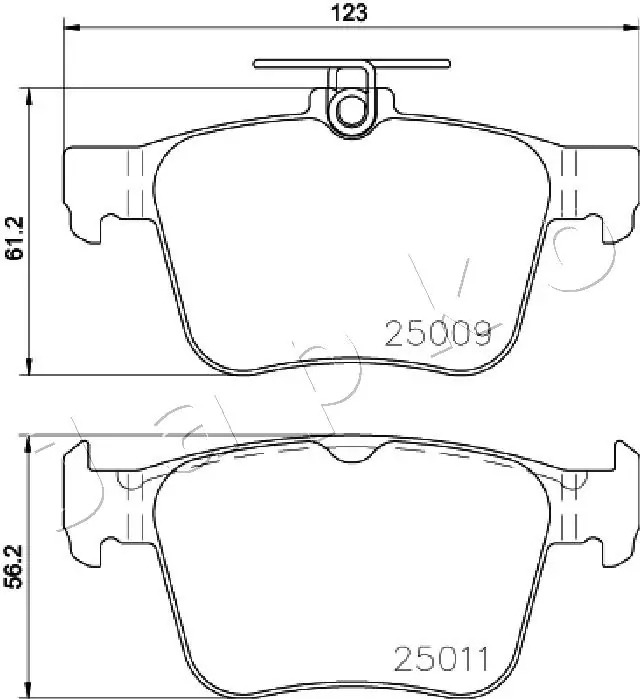 JAPKO 510906 Brake Pad Set, disc brake