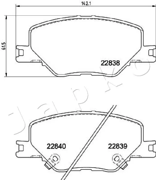 JAPKO 500417 Brake Pad Set, disc brake
