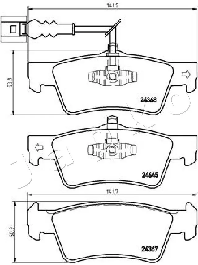 Brake Pad Set, disc brake 510923