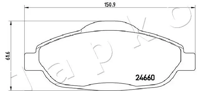 JAPKO 500644 Brake Pad Set, disc brake