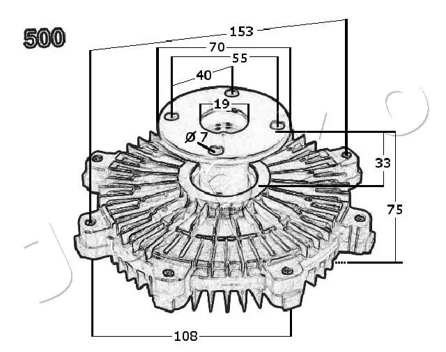 JAPKO 36500 Clutch, radiator fan
