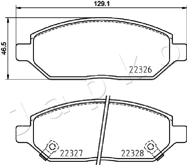 JAPKO 500407 Brake Pad Set, disc brake