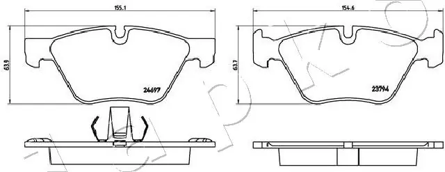 JAPKO 500124 Brake Pad Set, disc brake