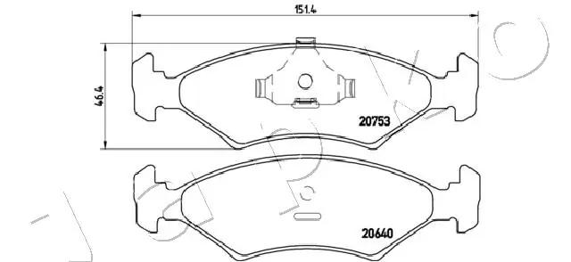 JAPKO 500306 Brake Pad Set, disc brake