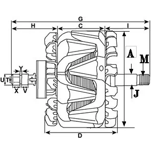 Rotor, alternator F032335082