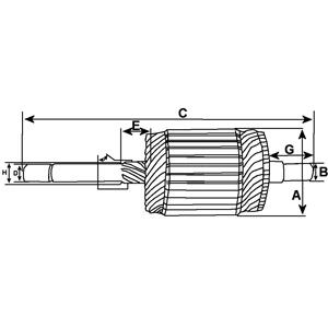 Armature, starter F032230250