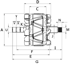 Rotor, alternator F032335782