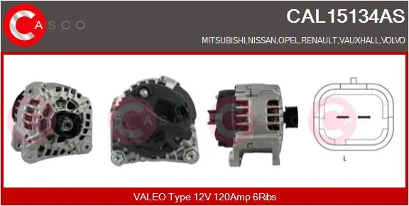 Alternator Brand New HQ CAL15134AS