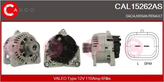 Alternator Brand New HQ CAL15262AS
