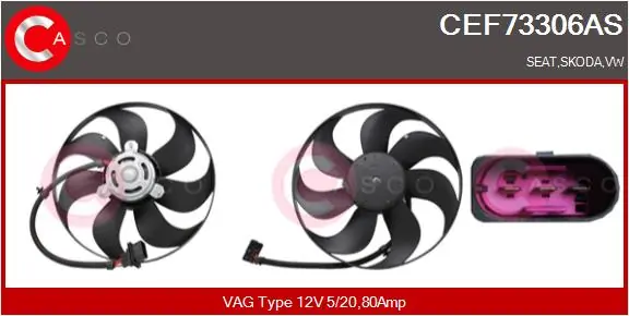 Fan, engine cooling Brand New HQ CEF73306AS
