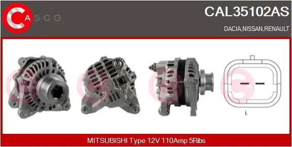 Alternator Brand New HQ CAL35102AS
