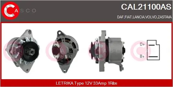 Alternator Brand New HQ CAL21100AS