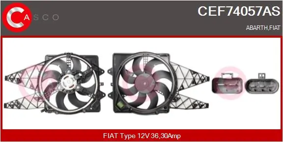 Electric Motor, radiator fan Brand New HQ CEF74057AS
