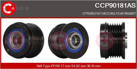 Belt Pulley, alternator Brand New HQ CCP90181AS