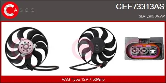 Fan, engine cooling Brand New HQ CEF73313AS