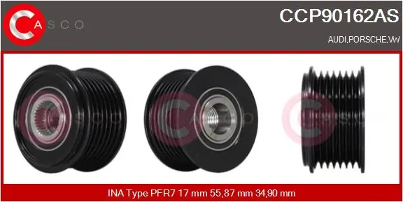 Belt Pulley, alternator Brand New HQ CCP90162AS