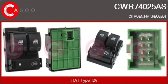 Switch, window regulator Brand New HQ CWR74025AS