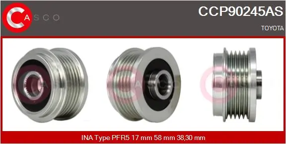 Belt Pulley, alternator Brand New HQ CCP90245AS