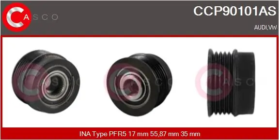 Belt Pulley, alternator Brand New HQ CCP90101AS