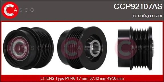 Belt Pulley, alternator Brand New HQ CCP92107AS