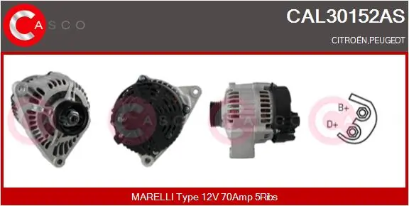 Alternator Brand New HQ CAL30152AS
