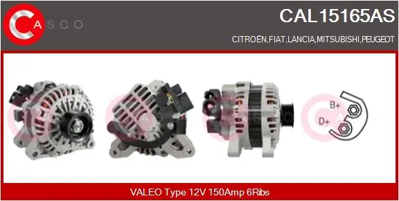Alternator Brand New HQ CAL15165AS