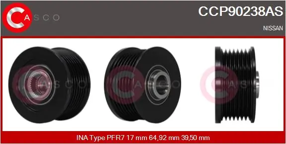 Belt Pulley, alternator Brand New HQ CCP90238AS