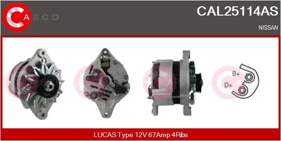Alternator Brand New HQ CAL25114AS