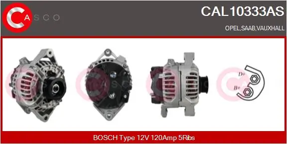 Alternator Brand New HQ CAL10333AS