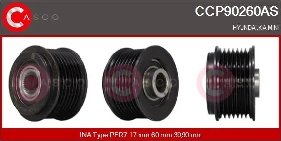 Belt Pulley, alternator Brand New HQ CCP90260AS