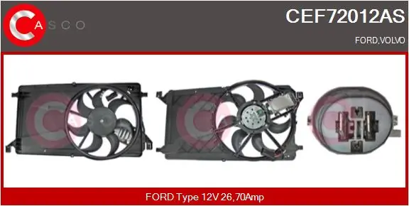 Electric Motor, radiator fan Brand New HQ CEF72012AS