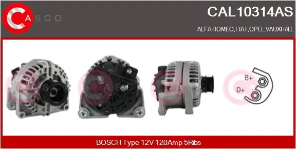 Alternator Brand New HQ CAL10314AS