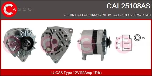 Alternator Brand New HQ CAL25108AS
