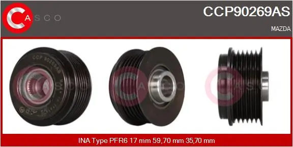 Belt Pulley, alternator Brand New HQ CCP90269AS