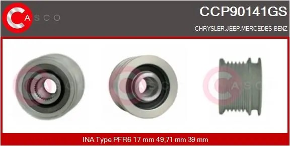 Belt Pulley, alternator Genuine CCP90141GS