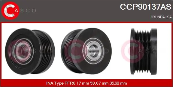 Belt Pulley, alternator Brand New HQ CCP90137AS