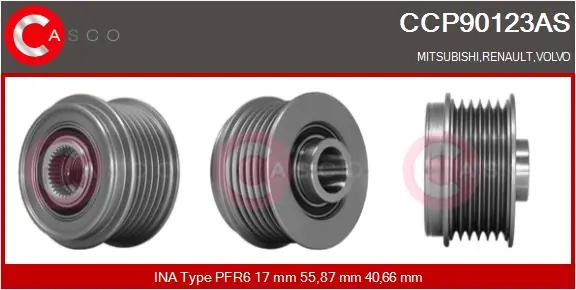 Belt Pulley, alternator Brand New HQ CCP90123AS