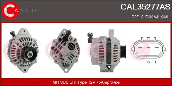 Alternator Brand New HQ CAL35277AS