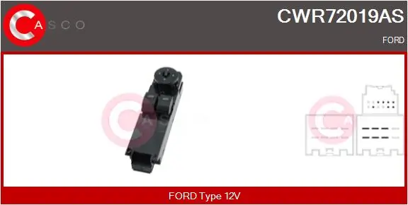 Switch, window regulator Brand New HQ CWR72019AS