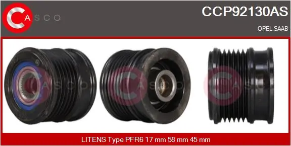 Belt Pulley, alternator Brand New HQ CCP92130AS