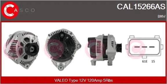 Alternator Brand New HQ CAL15266AS