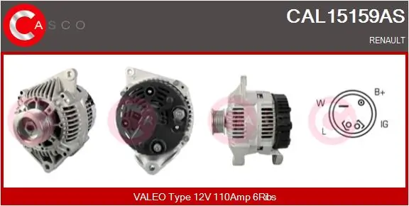 Alternator Brand New HQ CAL15159AS