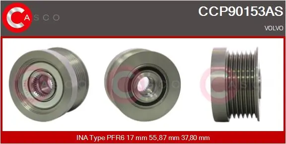 Belt Pulley, alternator Brand New HQ CCP90153AS