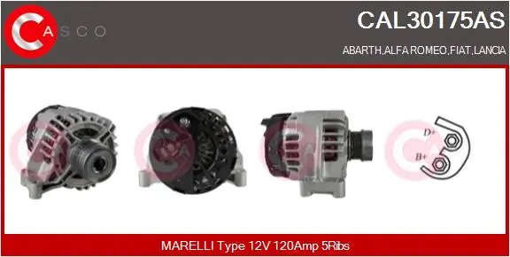 Alternator Brand New HQ CAL30175AS