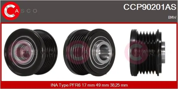 Belt Pulley, alternator Brand New HQ CCP90201AS