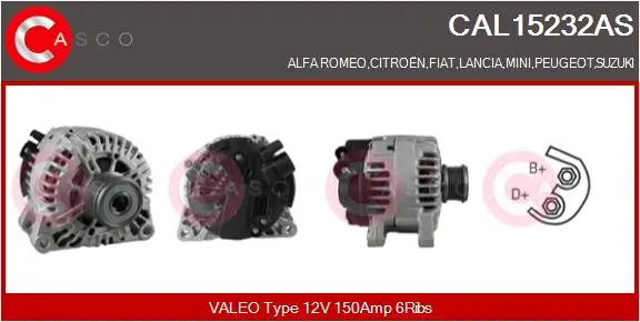 Alternator Brand New HQ CAL15232AS