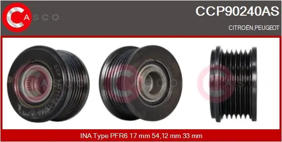 Belt Pulley, alternator Brand New HQ CCP90240AS