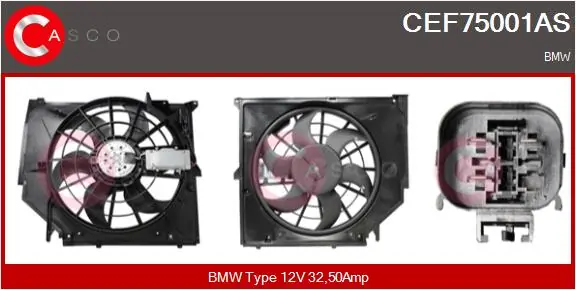 Electric Motor, radiator fan Brand New HQ CEF75001AS